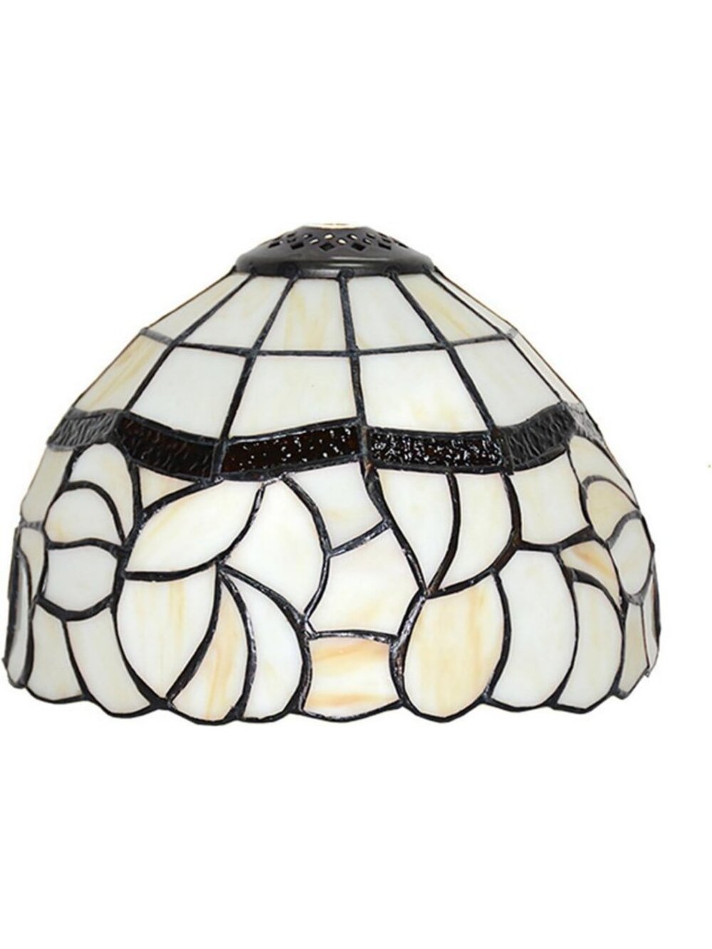 8-Inch Floral Stained Glass Lampshade Replacement for Table & Pendant Lights